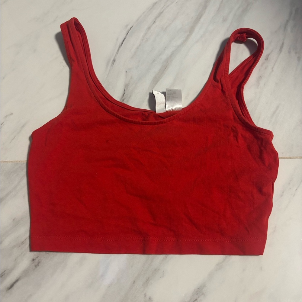 Divided Bright Red Tank Top